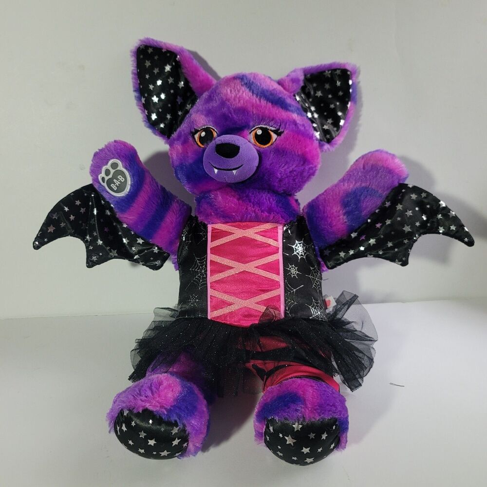 Vampire Bat Build A Bear Purple Black Starry Night Bear Halloween Retired Plush